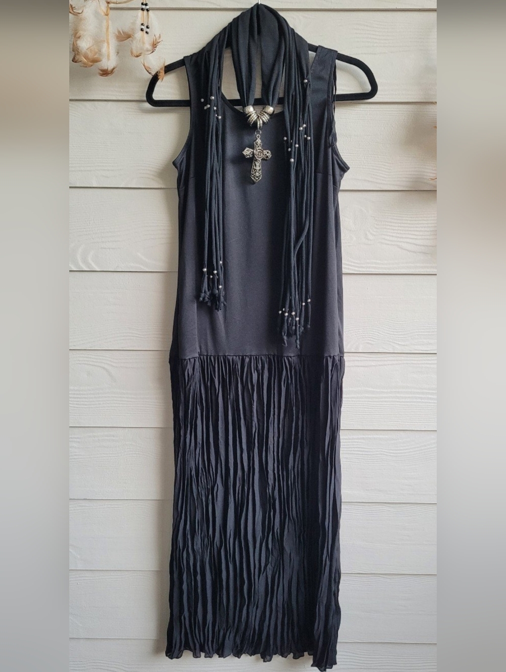 Vintage Boardwalk Empire Goth Black Dress
Size 8